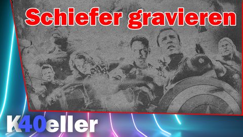 Schiefer gravieren mit dem K40 Laser