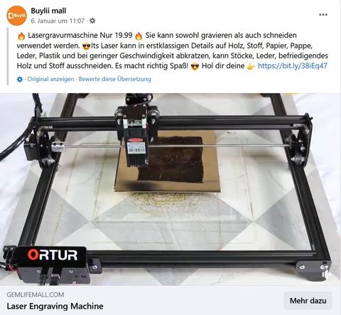 Ortur Laser Master 2 für nur 20 Euro?