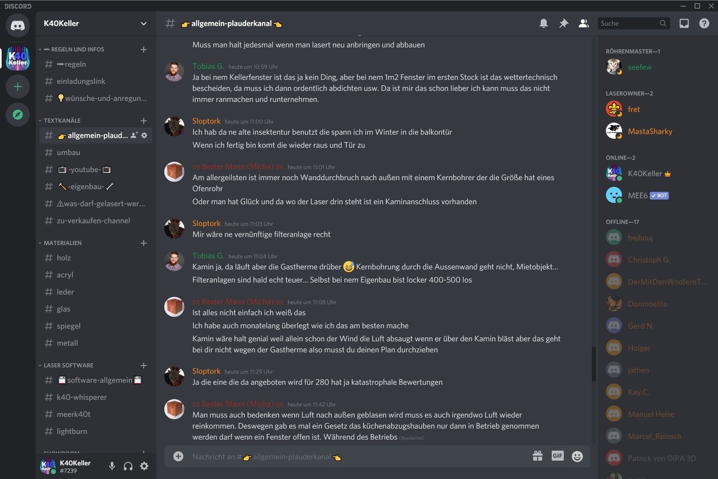 K40 Keller Discord Server - Die Laser Community
