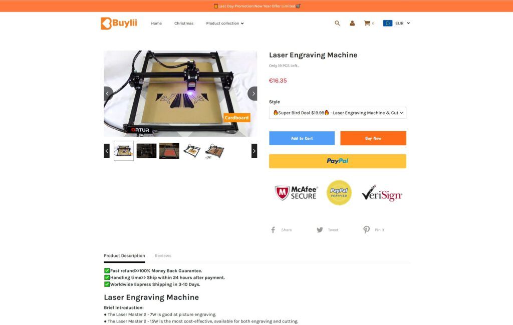 Ortur Laser Master 2 20 Euro