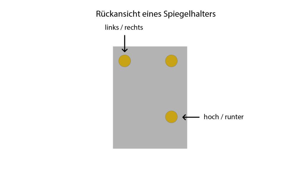 K40 Laser Spiegel Halter schematische Ansicht.